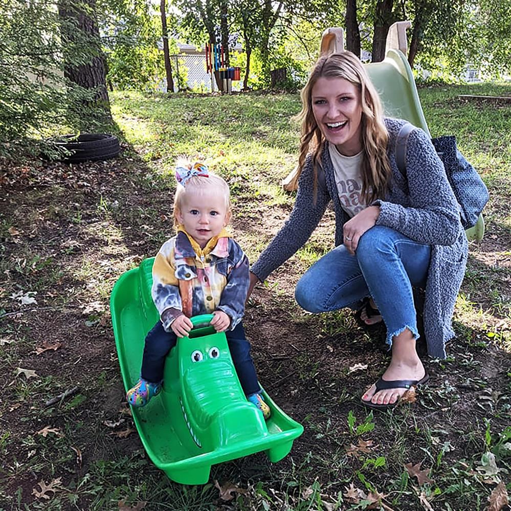  Parent and child outside